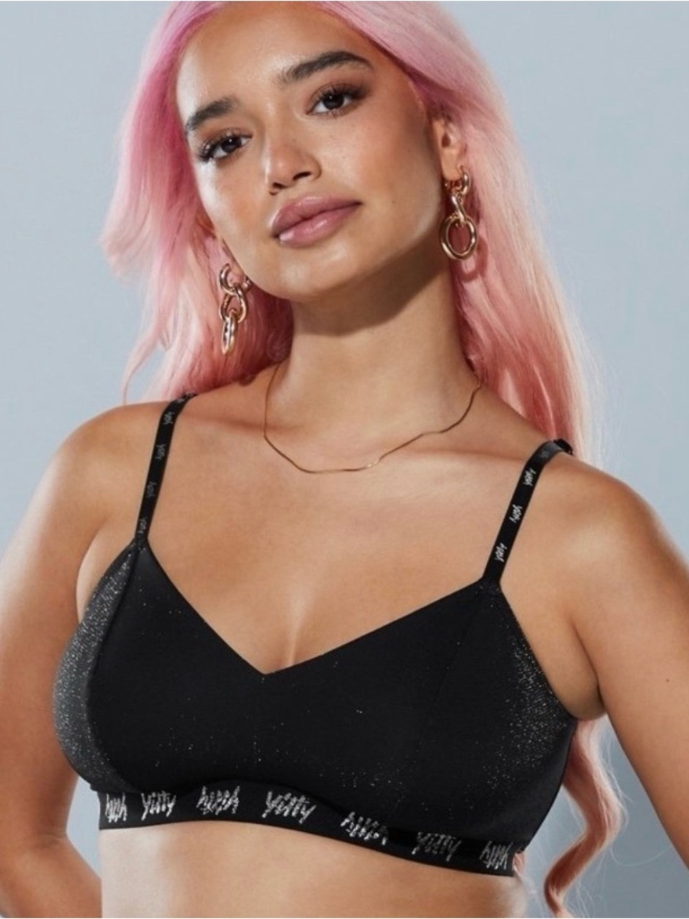 YITTY Spotlight Shaping Bralette in Shimmered Iconic Black Size 3X NWOT